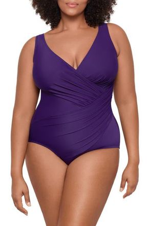 Miraclesuit Must Have Oceanus One-Piece Swimsuit in Mulberry at Nordstrom, Size 20W