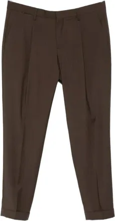 BRIGLIA 1949 Broeken, Heren, Bruin, L, Katoen, Tiberios Pantalon met Plooi