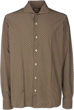 4funkyflavours Casual Shirt - Heren - Casual Overhemden - Bruin - M - Overhemden
