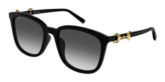 Gucci GG2057SK Asian Fit 001 Womens Sunglasses Black Size 56