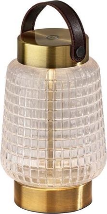 Adesso Samara Cordless LED Table Lantern in Antique Brass at Nordstrom