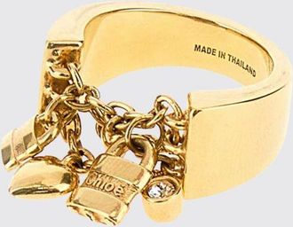 Chlo&eacute; Paddington Brass Band Ring with Heart Charm