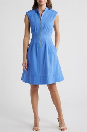 Vince Camuto Sleeveless Cotton Dress in Periwinkle at Nordstrom, Size 16