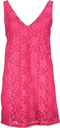 Desigual Womens Lace Sleeveless Vneck Dress - Dusty Pink - Size Large