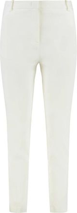 Pinko Rechte linnen broek met zakken - Dames - Slim Fit Broeken - Wit - M - Linnen - Broeken