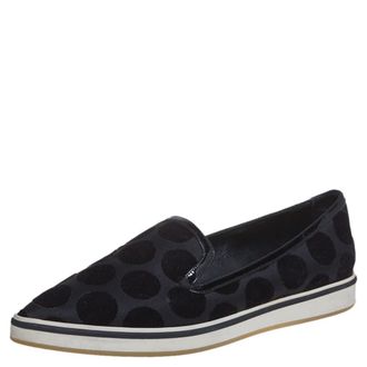 Nicholas Kirkwood Black Velvet And Patent Leather Pointed Toe Flats