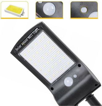 Trade Shop Trade Shop - Farola Energia Solar Panel Exterior Fotovoltaica Baliza 36 Led Luz