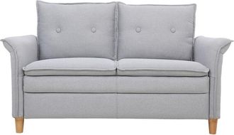 Miliboo Miliboo - Divano 2 posti in tessuto grigio chiaro cliff