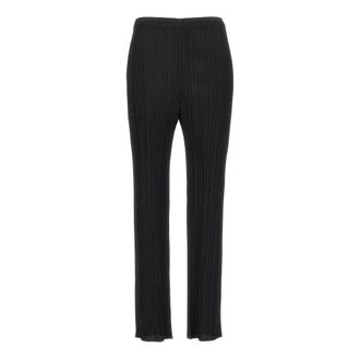 Issey Miyake Straight Trousers, female, Black, Size: XL Trousers
