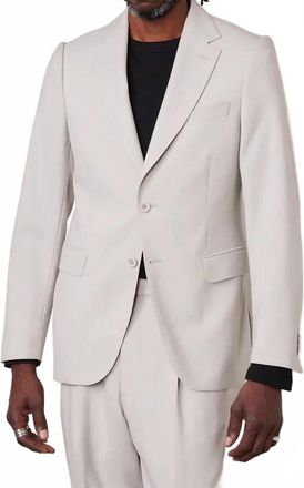 Officine G&eacute;n&eacute;rale Giovanni Italian Virgin Wool Jacket In Stone