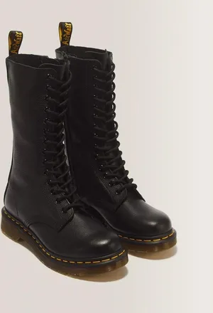 Dr. Martens 1B99 11820008 Womans Black Leather Knee-High Boots Hawk3312