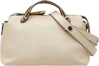 Fendi Pre-owned Handbags, female, Beige, Size: ONE SIZE Pre-owned Leather Handbag