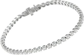 Luxury Bazaar 14kt witgouden armband met diamant - Zilver
