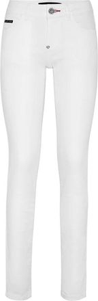 Philipp Plein Denim Broeken Slim Fit - Dames - Skinny Jeans - Wit - W27 - Denim - Jeans