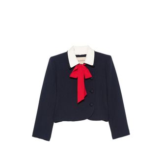 Valentino Bow-detail Cropped Jacket