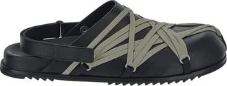 Rick Owens Zomersandalen - Heren - Klompen - Zwart - 40 EU - Leer - Schoenen