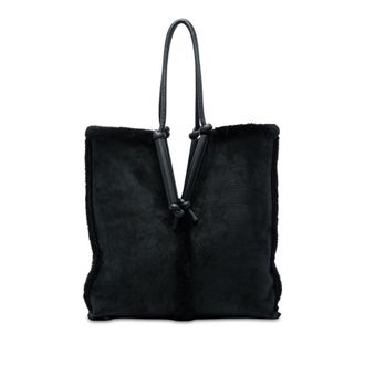 Bottega Veneta Pre-owned Bottega Veneta Suede and Shearling Bolster Reversible Tote Ladies 04TQGLWVXXIC1HQP