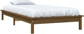 vidaXL Estructura de cama individual madera pino marrón miel 90x190 cm vidaXL
