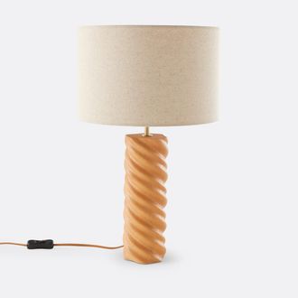 La Redoute Interieurs Lamp in eik en linnen, Dehen