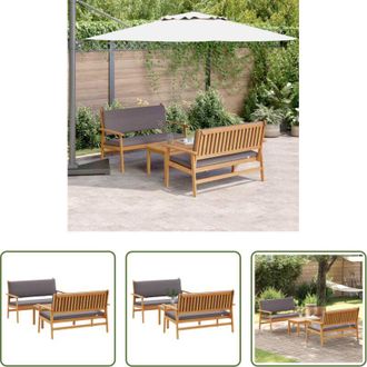 vidaXL vidaXL Arredamento esterno - Set Divano da Giardino 3 pcs Marrone 120 x 65,5 x 79 cm