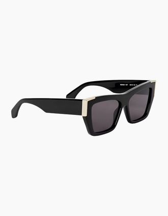 Palm Angels Mens Mens Hollywood Rectangle Sunglasses - Black Dark Grey - Size: ONE size