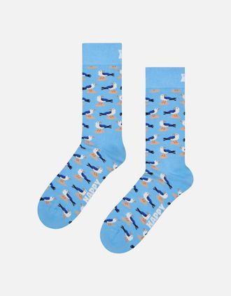 Happy Socks Womens Seagull Socks, Light Blue - Size: 9.5/12.5/12/11.5/11/10.5/10/13/9/8/8.5