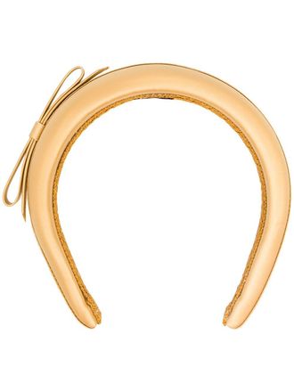 Red(v) bow-detail headband - women - Viscose - One Size - Yellow