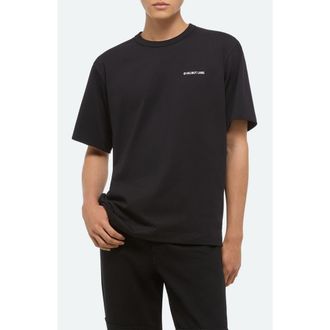 Helmut Lang Plastic Logo Cotton Graphic T-Shirt in Black at Nordstrom, Size Xx-Large