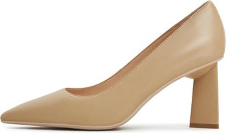 Cesare Gaspari Luxe Block Heels Pumps - Beige - Dames - Pumps - Beige - 39 EU - Schoenen