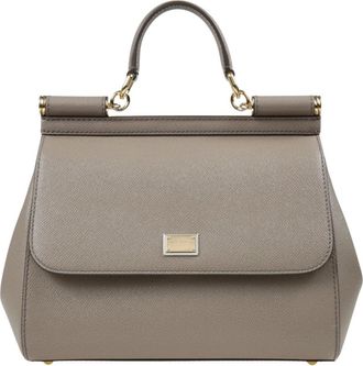 Dolce & Gabbana Sicily Handtas - Dames - Handtassen - Grijs - ONE Size - Leer - Tassen