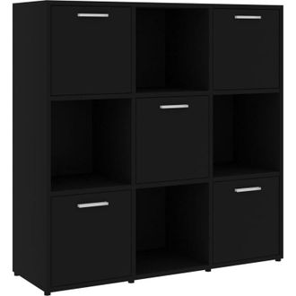 vidaXL Estanter&iacute;a De Madera Contrachapada Negro 90x30x90 Cm Vidaxl