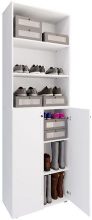 ebuy24 Ebuy24 - Vcm Xl Wood Gran Gabinete De Zapatos Estante De Zapatos Botas Grandes Muebles De Piso Lona 6 Compartimentos (blanco)
