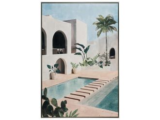 Schubiger M&ouml;bel Bild mit Rahmen S&uuml;dl&auml;ndische Villa mit Pool 2