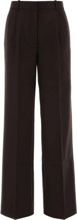 Anine Bing Palazzo Pantalon - Dames - Wijde Broeken - Bruin - S - Wol - Broeken