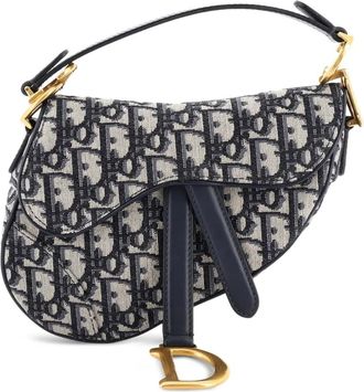 Dior Saddle Handbag Oblique Canvas Mini shoulder bag - Blauw