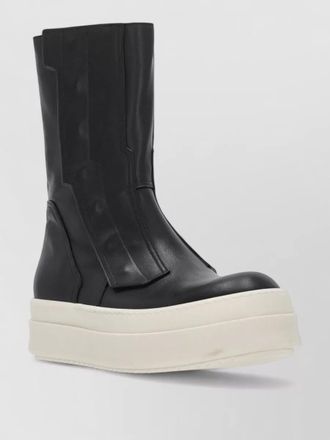 Rick Owens leather high top sneakers raised sole