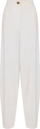 Elisabetta Franchi Lichtgewicht cr&ecirc;pe stoffen broek - Dames - Wijde Broeken - Wit - 2XS - Polyester - Broeken