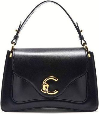 Coccinelle Womens Handbag Black Calf Split
