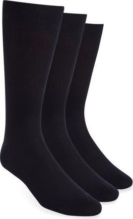 Lorenzo Uomo 3-Pack Dress Socks in Black at Nordstrom Rack