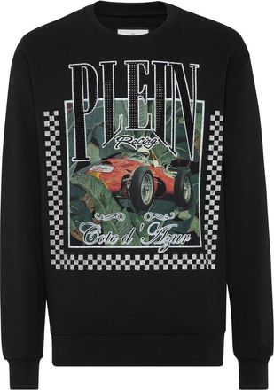 Philipp Plein Sweatshirt Racing - Heren - Sweatshirts - Zwart - S - Katoen - Hoodies & sweatvesten