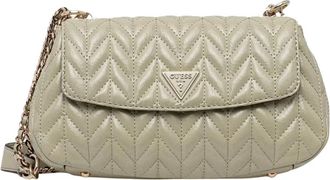 Guess Tassen, Dames, Groen, ONE Size, Leer, Cheryl Baguette