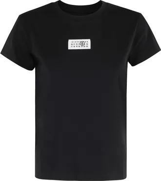 Maison Margiela Black T-Shirt With Numeric Label
