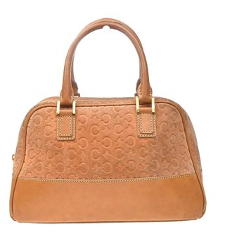 Celine C Macadam Suede Orange Suede Handbag (Pre-Owned)