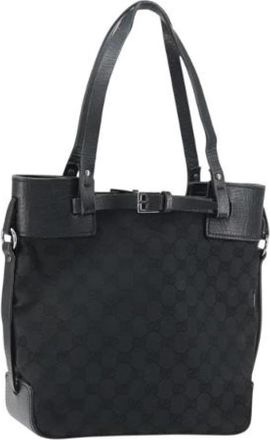 Gucci Pre-owned Canvas Tote Bag - Dames - Vintage Shopper - Zwart - ONE Size - Vintage