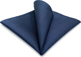 Shlax & Wing Shlax&Wing Solid Blue Navy Mens Pocket Square Business Large 12.6 Gift
