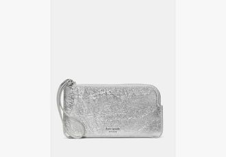 Kate Spade New York Zippy Crinkle Metallic Wristlet