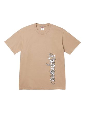 SUPREME graphic-print T-shirt - men - Cotton - S - Brown
