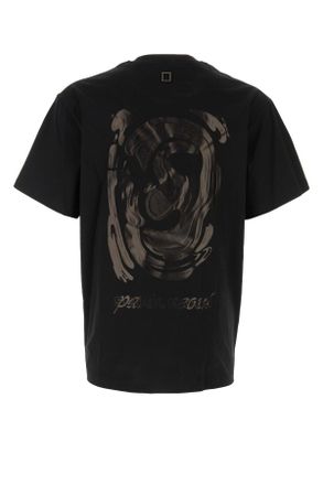 Wooyoungmi Mens T-Shirt Black Cotton T-shirts And Polos