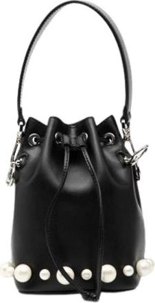 Fendi Pre-owned Bucket Bags, female, Black, Size: ONE SIZE Pre-owned Leather Bucket Bag
