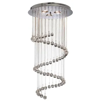 Searchlight Searchlight - Sospensione Contemporanea Corrider Acciaio Cromo Vetro 3 Luci G9